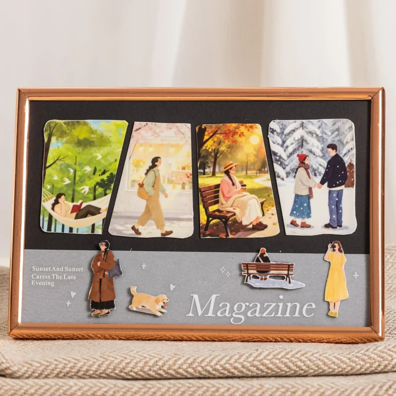 Leisure Holiday Vacation PET Die-Cut Tape Sticker Roll | 4.5x200cm for Journal Scrapbook