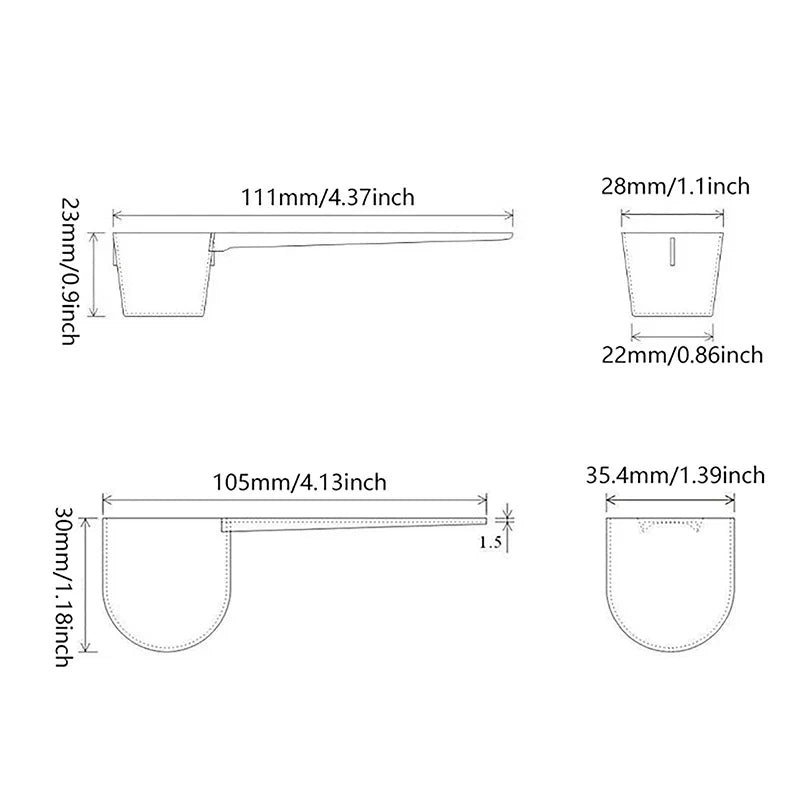 Multifunction Measuring Spoon Set | 4 Pieces Plastic Kitchen Scoops for Coffee and Baking