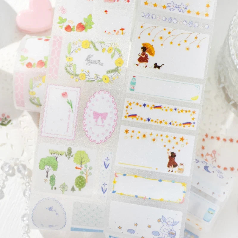 Decorative Masking Tape Roll for Junk Journal, Kraft Cards, and DIY Collage Projects