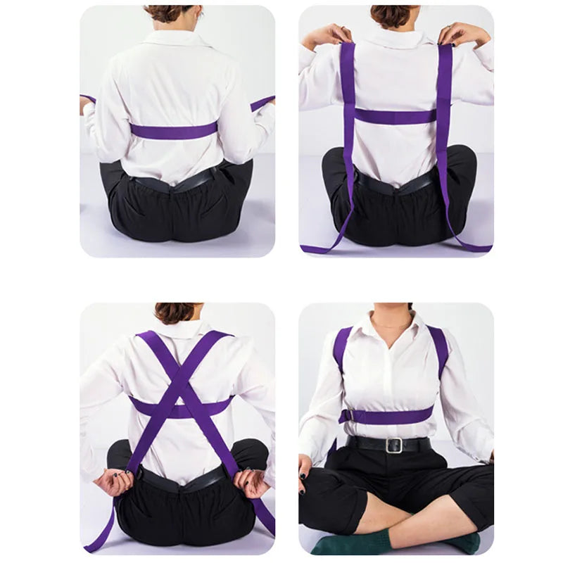 Cotton Yoga Strap with D-Ring Buckle | Adjustable Non-Elastic Stretching Belt for Pilates and Physical Therapy