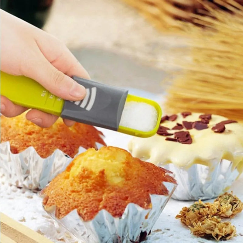 Adjustable Measuring Spoon | Baking Spoon with Scale for Dry and Liquid Ingredients