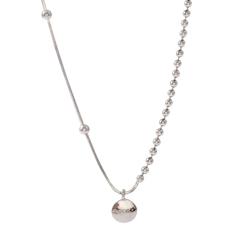 Lucky Pendant Choker Necklace in 925 Sterling Silver | Trendy Women's Jewelry