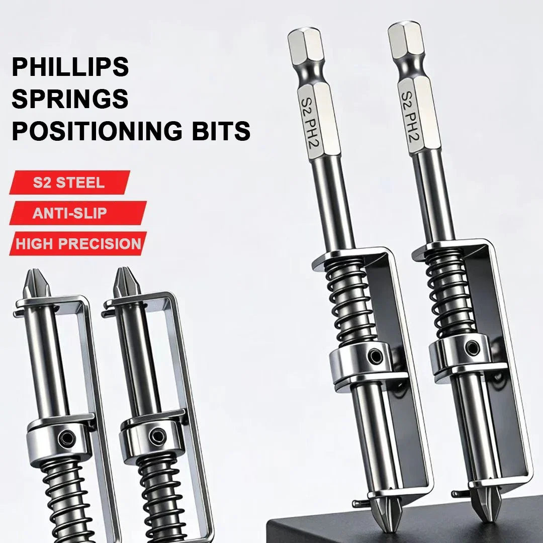 Spring Loaded Screw Holder Bit | Phillips Anti-drop Screwdriver Bit Holder