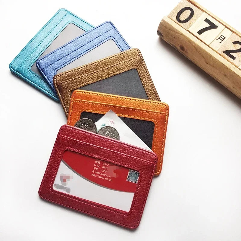 Thin PU Leather Mini Wallet | Slim Bank Credit Card Holder for Men