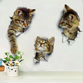 3D Cute Cat Wall Stickers | Self-adhesive Removable Wallpaper for Kids Room Living Room Bedroom Bathroom