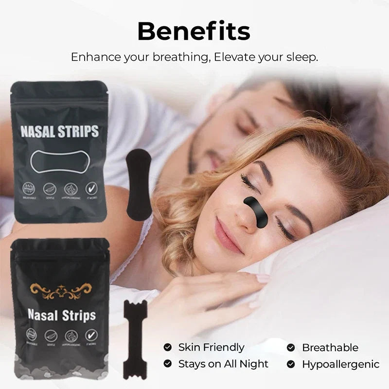 Breath Nasal Strips | Anti-Snoring Nose Patches for Better Sleep