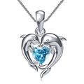 Huitan Romantic Dolphin Pendant Necklace | Elegant Cubic Zirconia Jewelry for Women