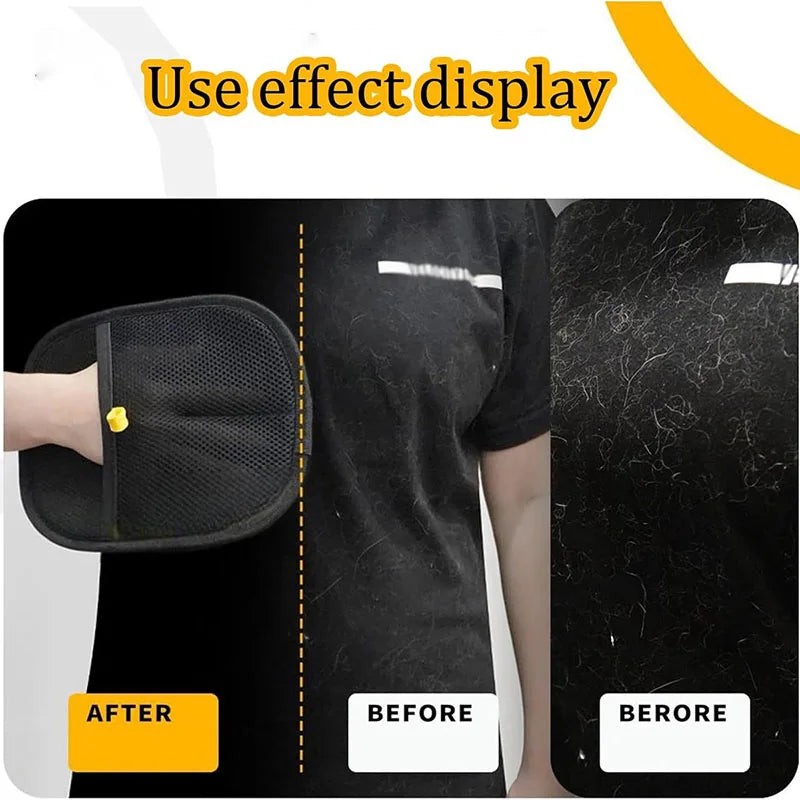 Reusable Pet Hair Removal Gloves | Double Sided Grooming Tool for Furniture and Carpets