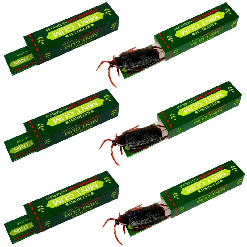 6Pcs Simulation Cockroach Chewing Gum | Creative Novelty Prank Toy