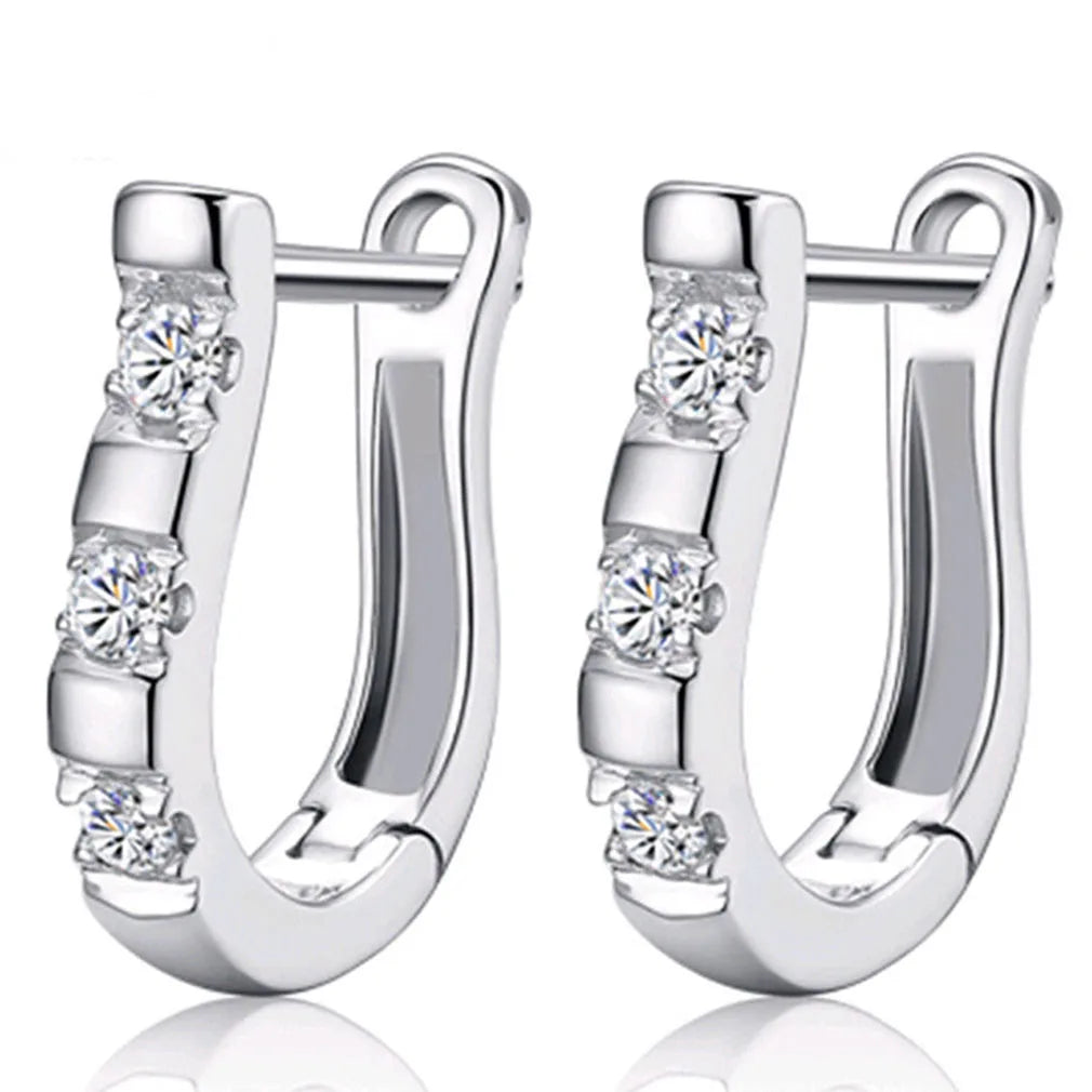 0.5ct Moissanite Stud Earrings for Women | 925 Sterling Silver Huggies