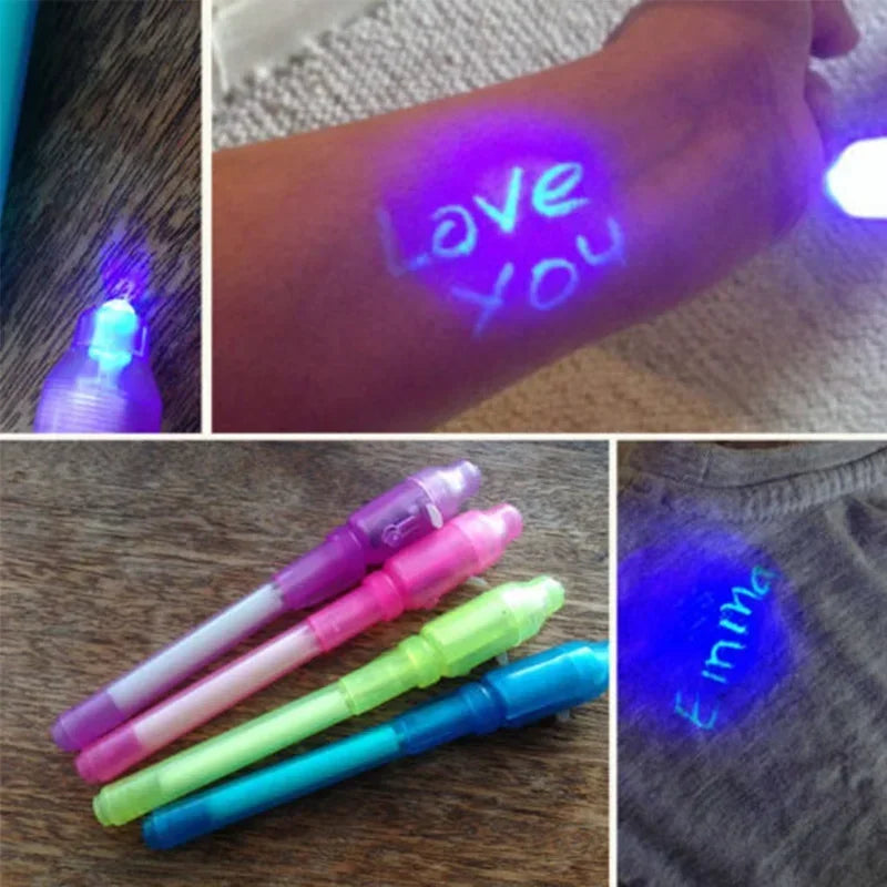 Luminous Light Pen Set | Magic Purple 2-in-1 UV Black Light Combo for Kids