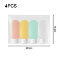 60ml Silicone Travel Bottles Set | Refillable TSA Approved Airplane Toiletries Kit