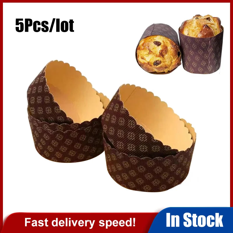 5pcs Paper Tray Dove Mold for Baking | Christmas Pastry Cake Packaging