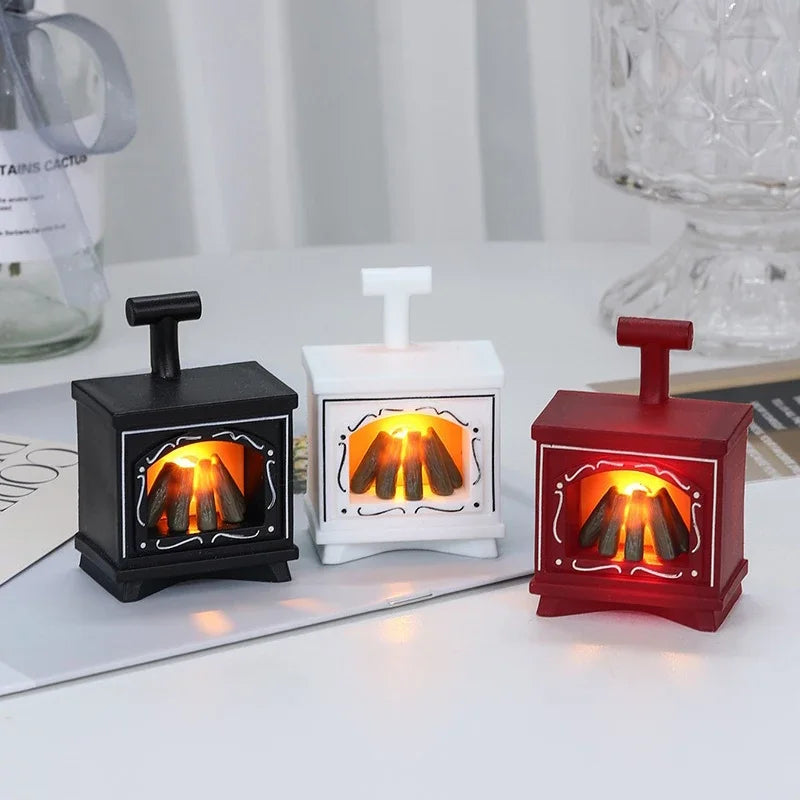LED Mini Fireplace Night Light | Creative Home Decoration