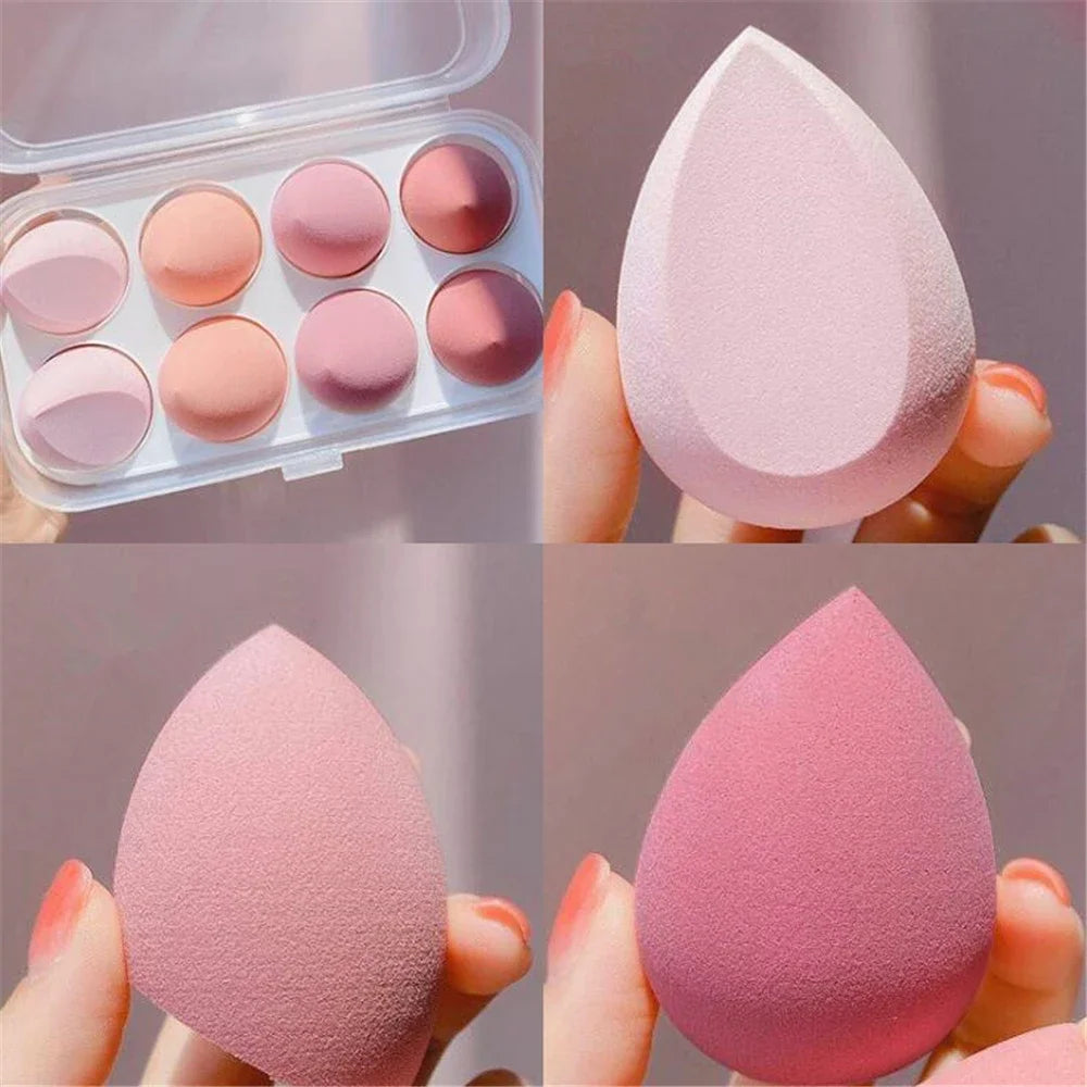 4/8pcs Makeup Sponge Blender Set | Soft Latex Foundation Blending Sponges