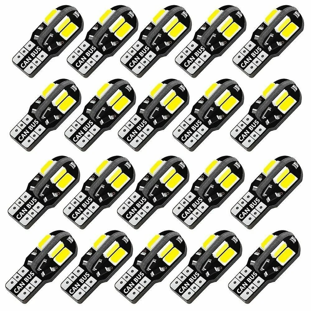 10PCS W5W T10 5730 LED Bulbs Canbus 12V | Car Interior Dome Map Light Parking Signal Lamp