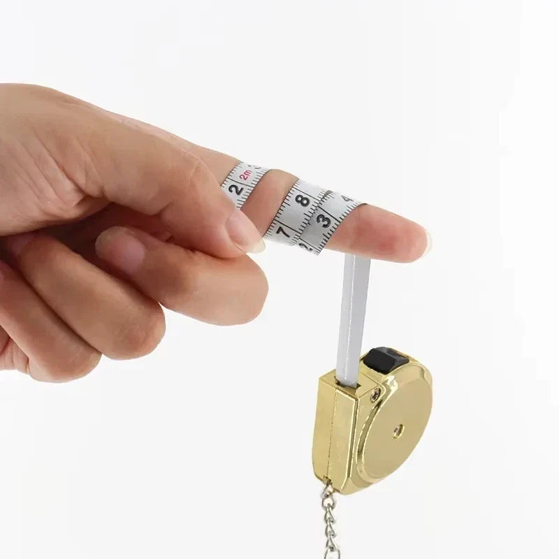 Portable Mini Tape Measure Retractable 2m | Keychain Sewing & Crafting Tool