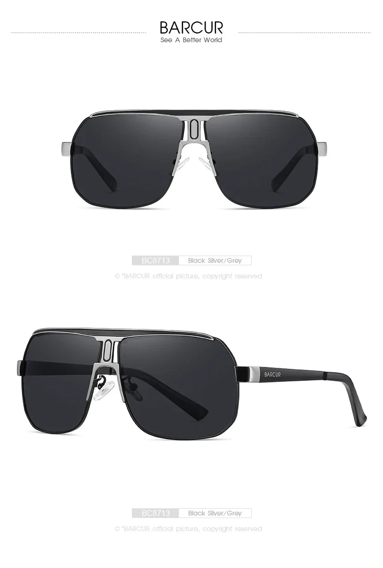 BARCUR Polarized Sports Sunglasses for Men Fashionable Fishing Driving Hiking and Outdoor Eyewear UV400 Protection Gradient Lenses