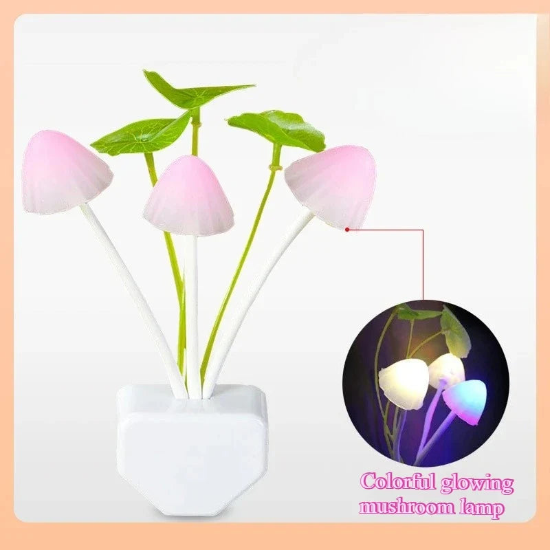 Mushroom Night Light | Auto Sensor LED Lamp with Colorful Glow