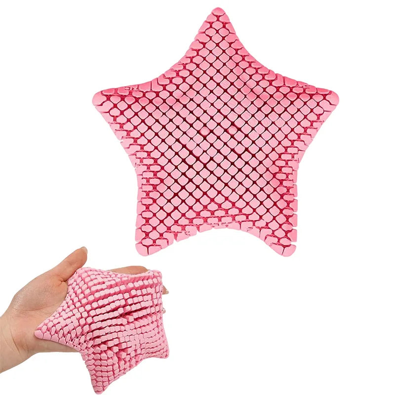 3D Printed Articulated Starfish Stress Relief Toy | Flexible Fidget Toy with Movable Joints