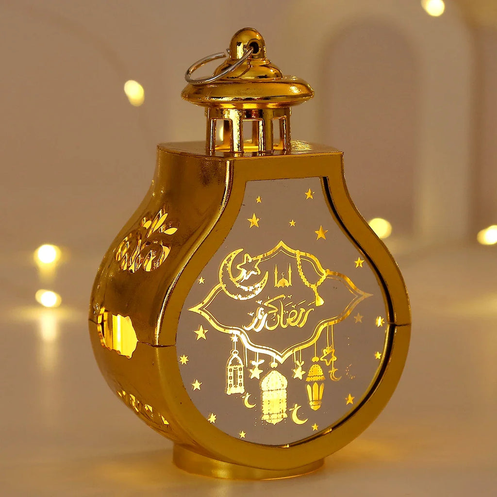 LED Star Moon Candlestick Light | Ramadan Decoration with Castle Wind Lamp