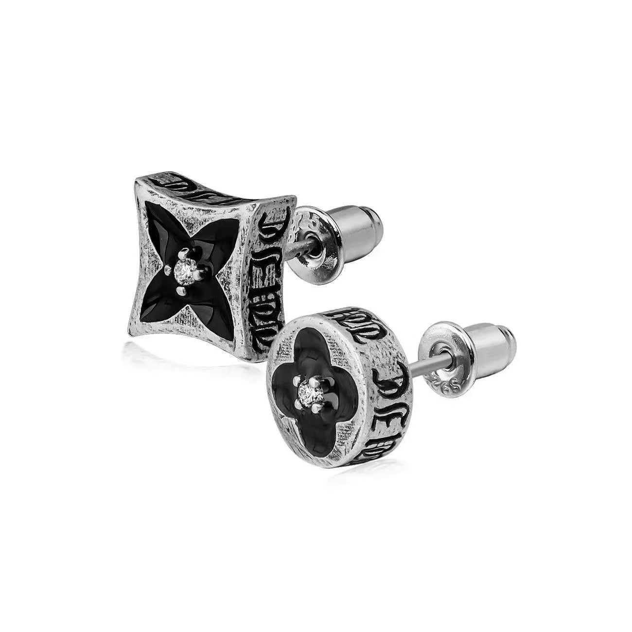 Vintage Four-Leaf Clover Stud Earrings | Handcrafted Lucky Charm Jewelry