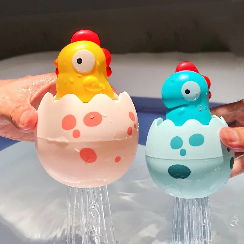 Dinosaur Eggshell Bath Spray Toys | Fun Baby Shower Duck Set