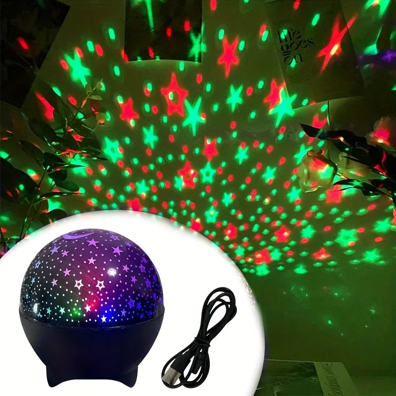 Starry Sky Projector with Moon and Stars | Night Light for Kids Room