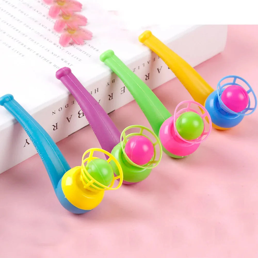 Blow Pipe and Balls Outdoor Party Game Set | Fun Blowing Toys for Kids