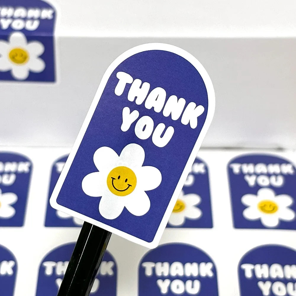 100pcs Thank You Sticker Seals | Small Business Gift Box Packaging Decor
