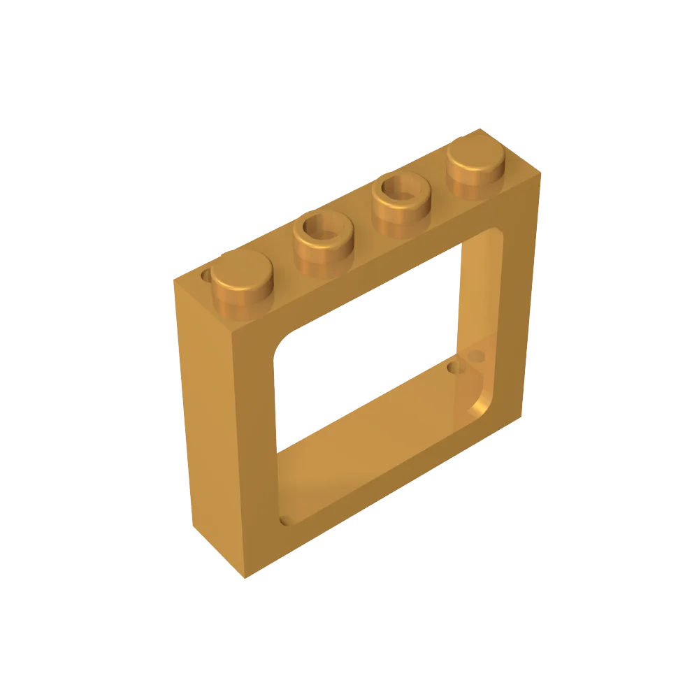Gobricks Window 1 x 4 x 3 Train with Shutter Holes and Solid Studs on Ends | Compatible Building Block