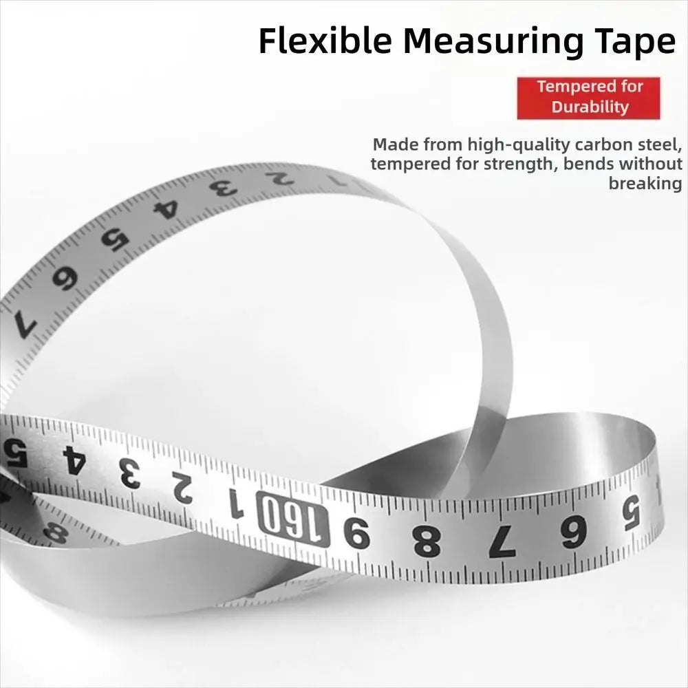 Self-Adhesive Stainless Steel Measuring Tape | 12mm Wide Workbench Ruler