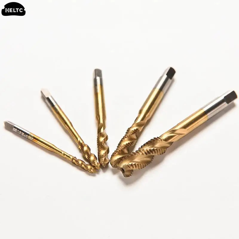 Titanium Coated HSS Spiral Fluted Machine Screw Tap Set | Metric Threading Tool