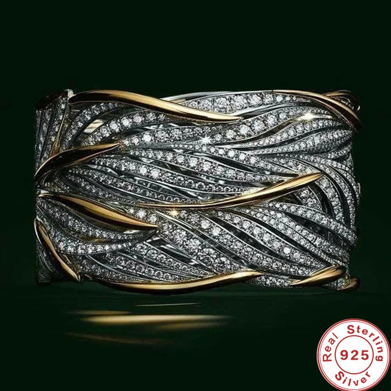 925 Sterling Silver Ring with Zircon Crystal | Elegant Women's Jewelry Gift