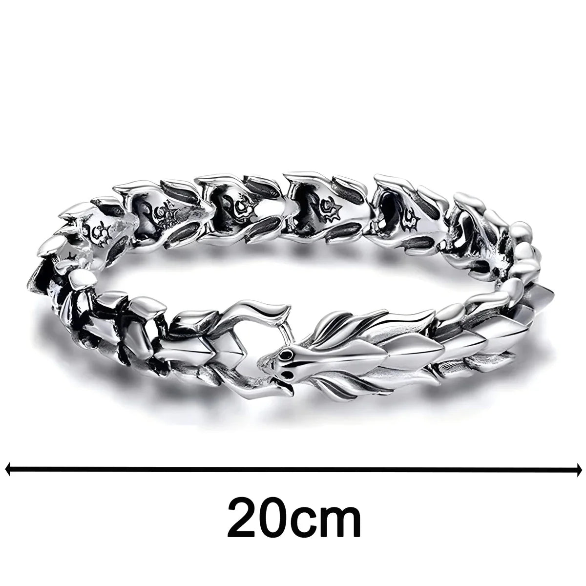 Men's Viking Dragon Bangle Bracelet | Vintage Punk Hiphop Chain Jewelry