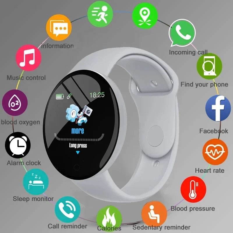 D18 Smartwatch | Kids Fitness Tracker with Color Screen and Call Reminder