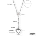 ASONSTEEL Heart Pendant Necklace | Romantic Gold Stainless Steel Choker for Women