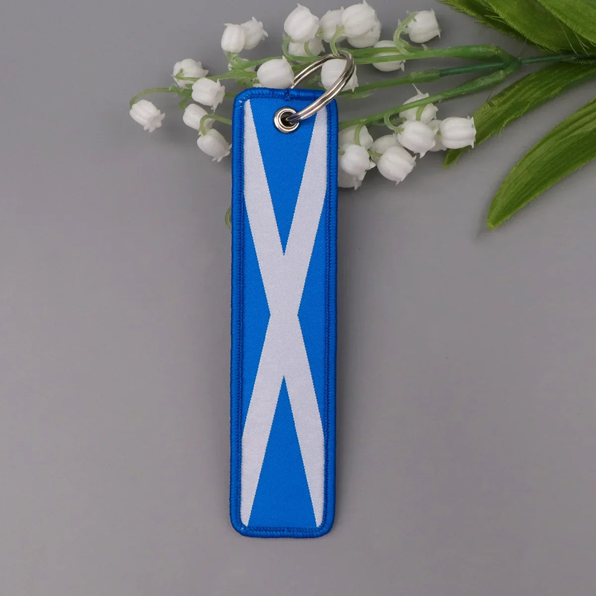 National Flags Embroidery Key Fob | Motorcycle Car Backpack Keychain