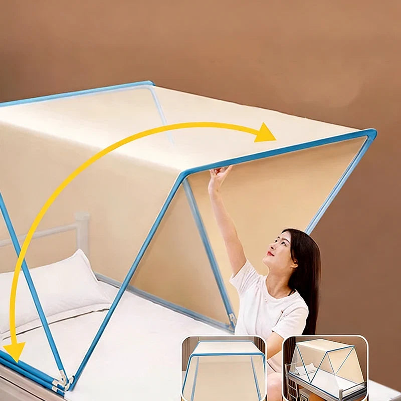 Foldable Mosquito Net for Bed | 3-Point Foldable Design with Good Ventilation