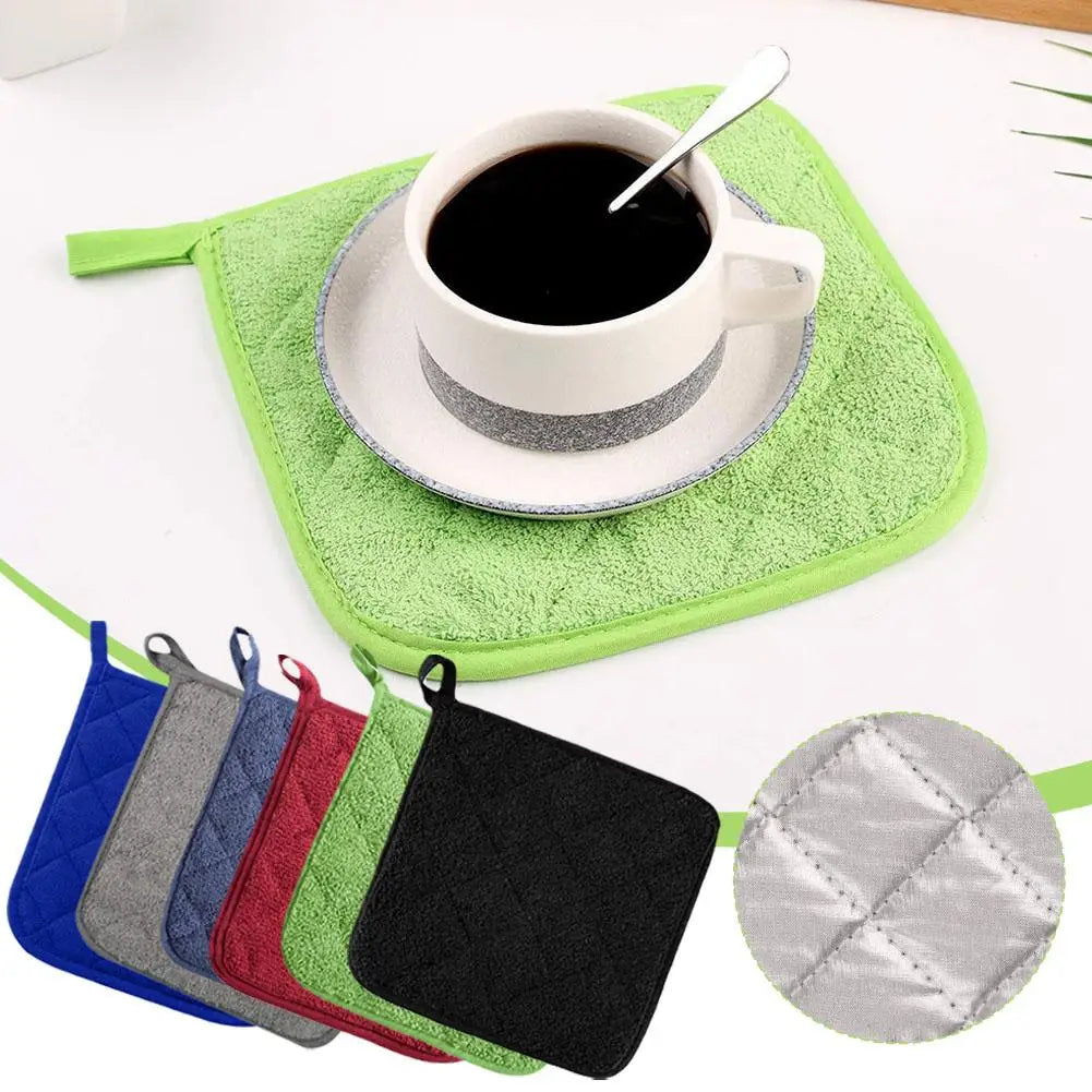 Thickened Cotton Square Placemat | Heat Resistant Table Mat for Dining Table