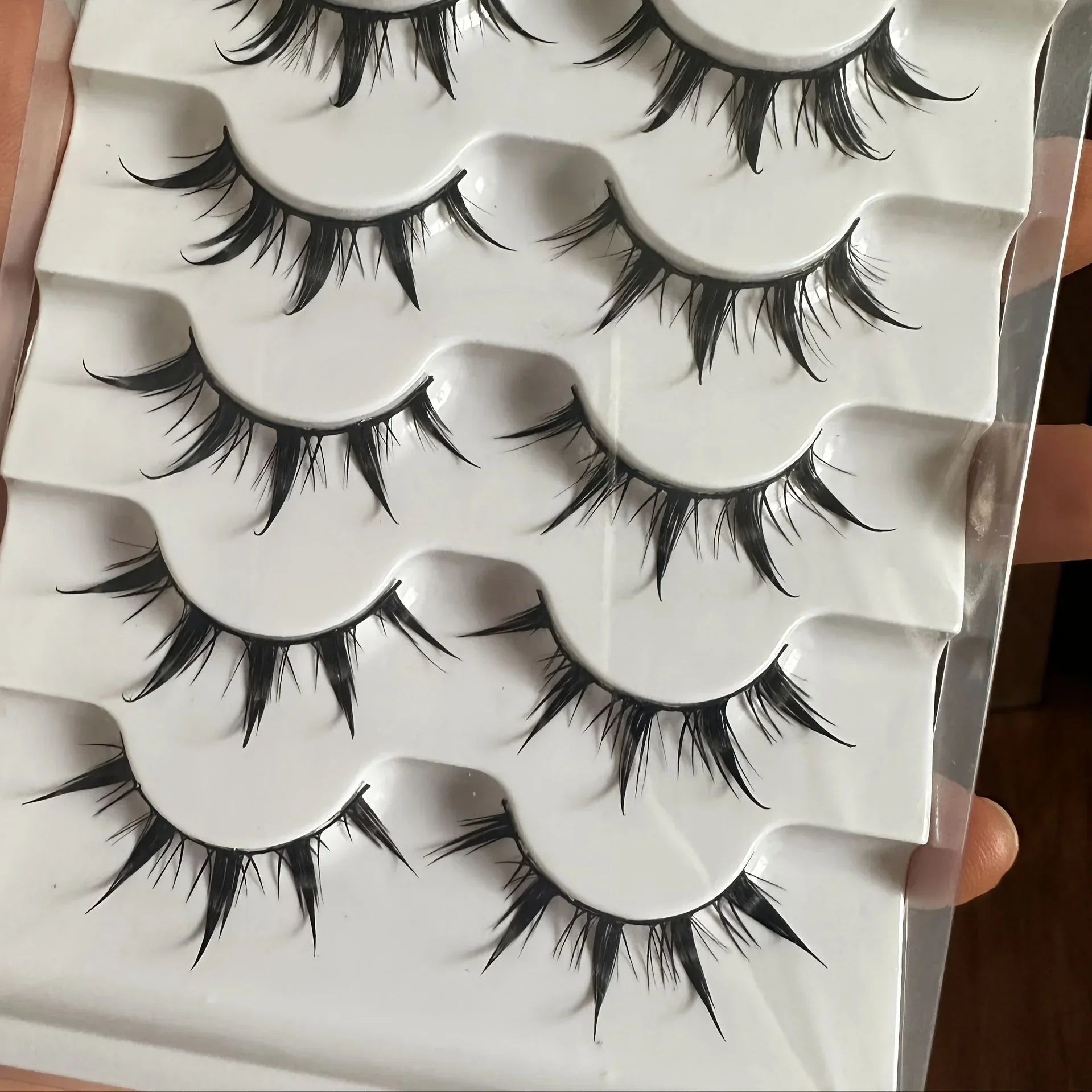 Anime-Inspired False Eyelashes | 5 Pairs Cartoon Eye Faux Lashes for Dramatic Demon Style