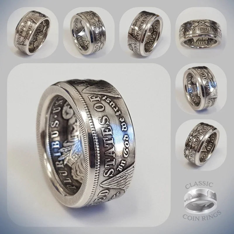 S925 Sterling Silver Ring with Vintage Motto Design | Classic Wedding Band