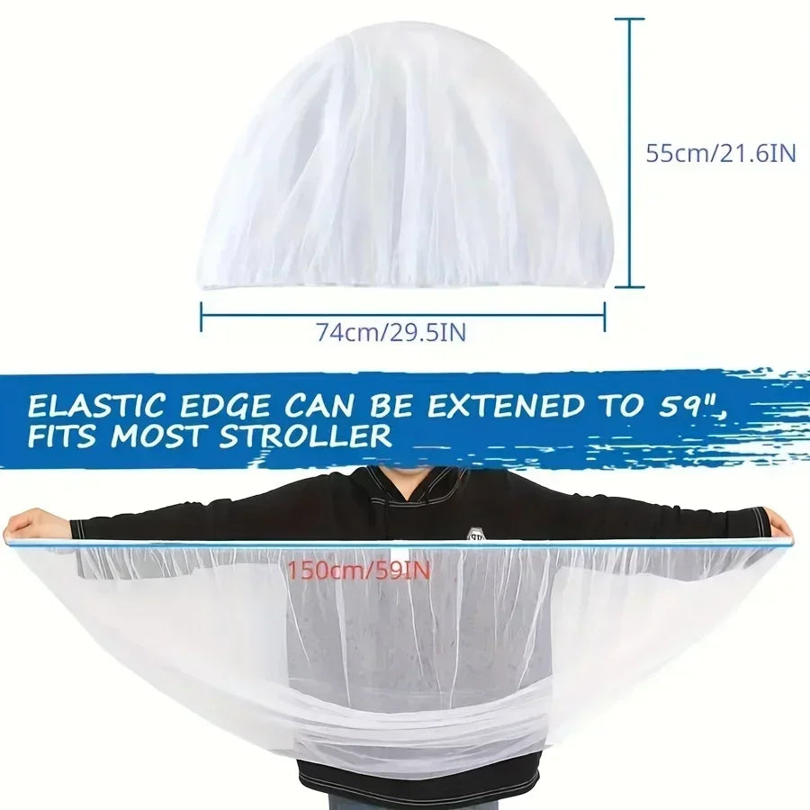 Baby Stroller Mosquito Net with Full Coverage | Sunshade and Windshield Mesh
