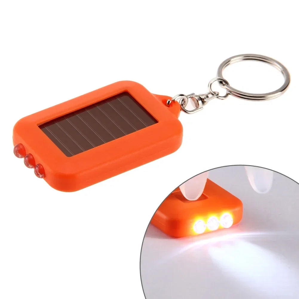 Portable LED Keychain Solar Flashlight | Mini Pocket Light for Outdoor Hiking