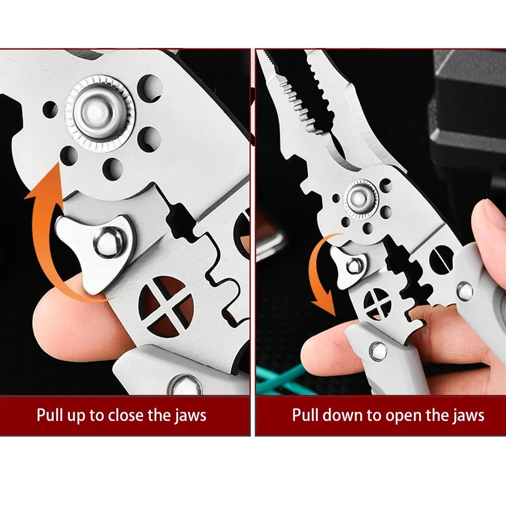 6-in-1 Multifunctional Electrician Pliers | Wire Stripper, Cutter, and Crimper