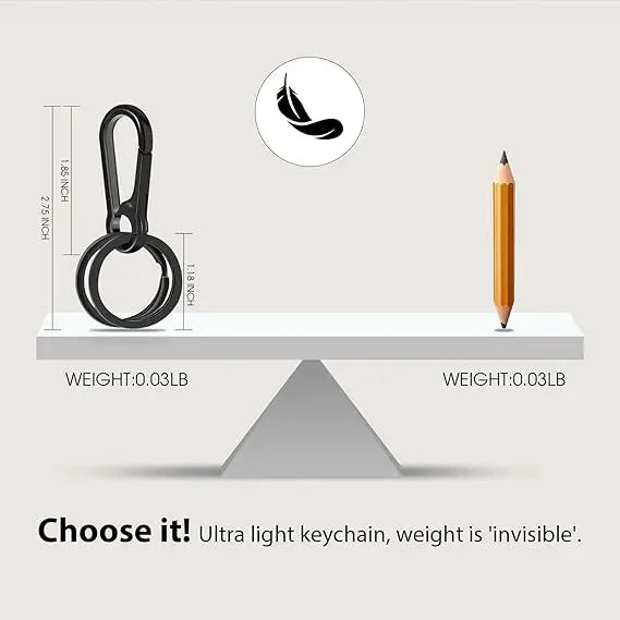 Metal Keychain Clip Hook Keyring | Double Loop Key Holder for Car Keys
