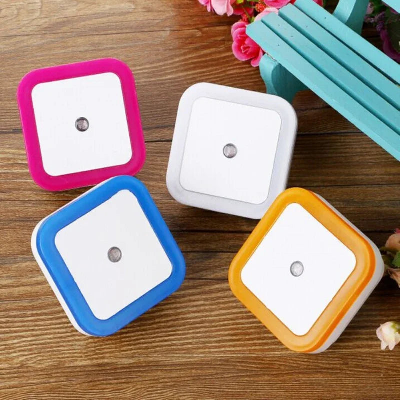 Wireless Sensor LED Night Light | Auto-On Mini Square Lamp for Baby Room