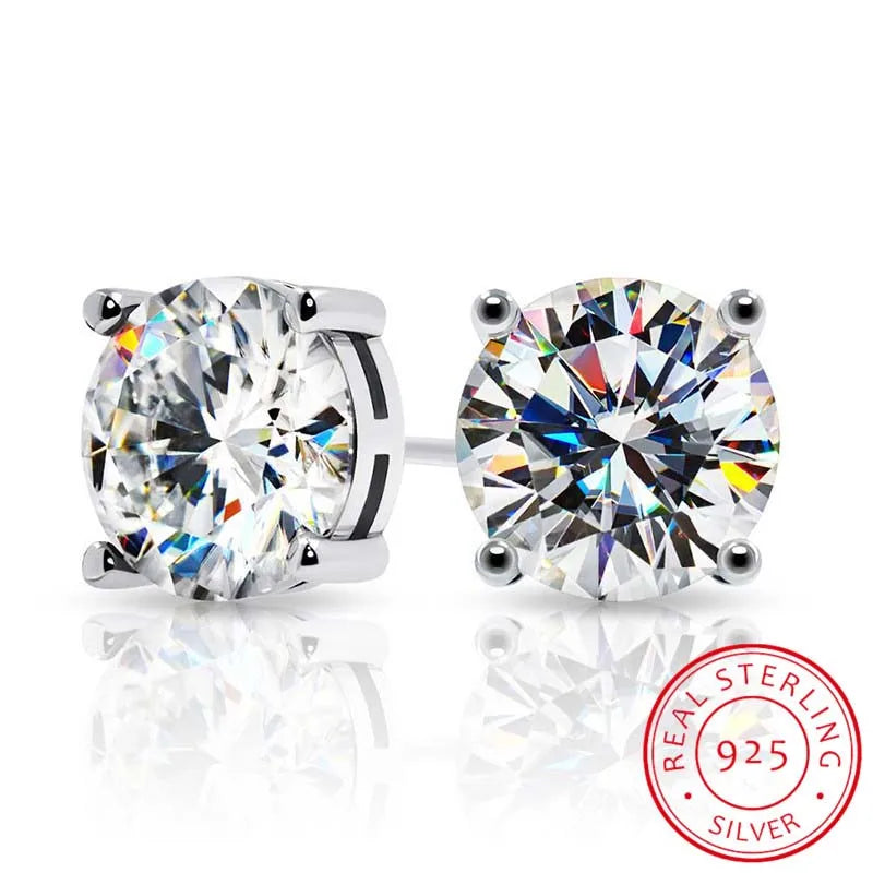 2.0ct Moissanite Earrings for Women | Lab Grown Diamond Studs 925 Sterling Silver