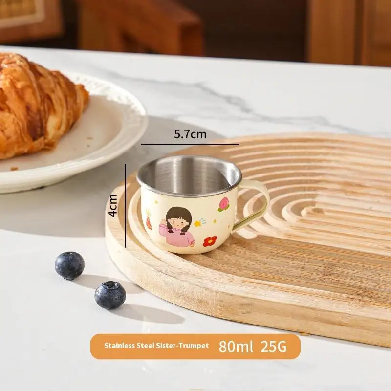 80/220ml Stainless Steel Kids Water Cup | Anti-Scalding Mini Mug