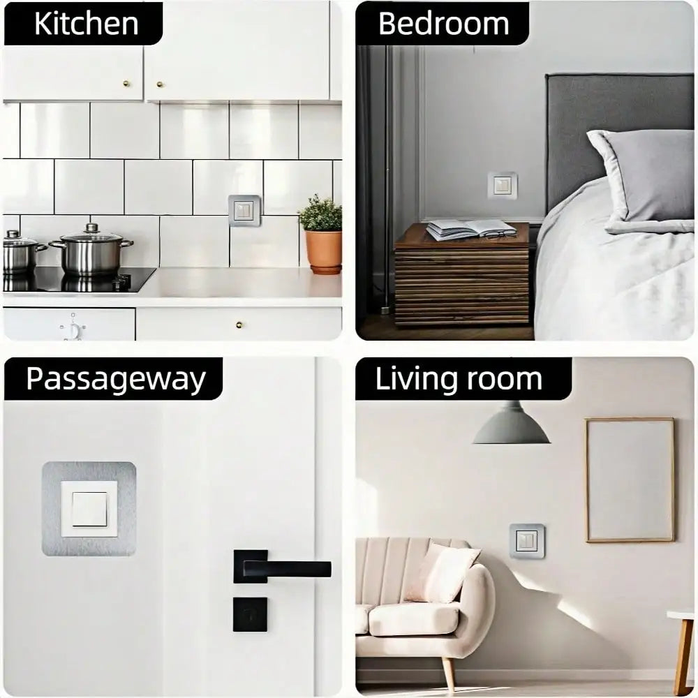 Square Switch Wall Sticker | Pre-stuck Decorative Switch Cover, 14.6x14.6cm